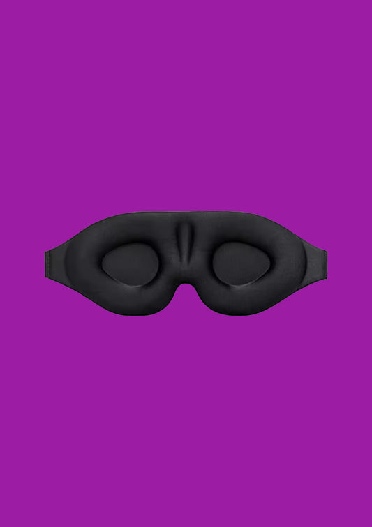 Inara Eye Mask For Sleeping, 3D Three Dimensional Sleep Eye Mask, 100% Blackout Eye Mask Soft Eyelash Protector Sleep Mask with Adjustable Strap Ear Plugs for Women Men Travel Plane Yoga, Black